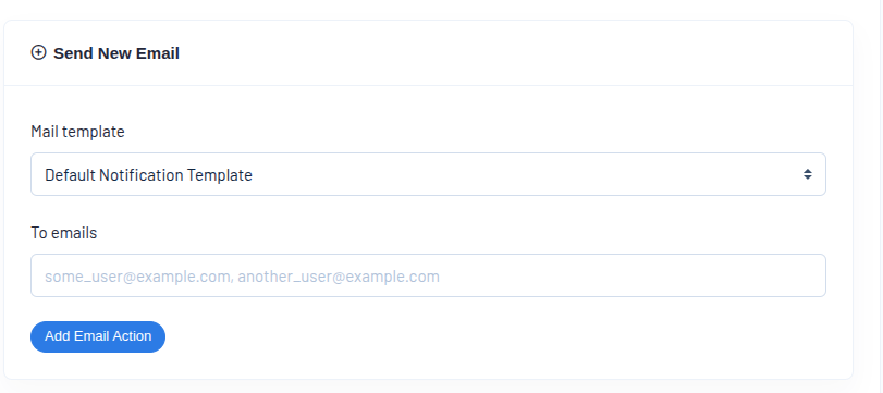 Screenshot showing email action configuration for tag rules